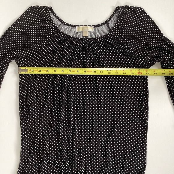 Michael Kors Black and White Polka Dot Top - Picture 9 of 10
